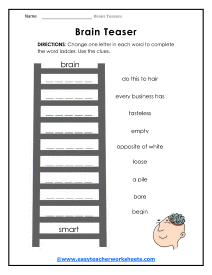 Letter Ladder Worksheet