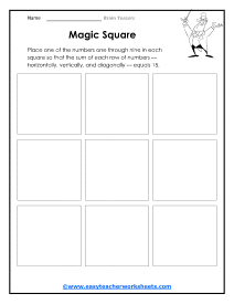 Magic Square Worksheet