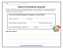 Periodicals Worksheet