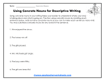 Descriptive Writing Worksheet