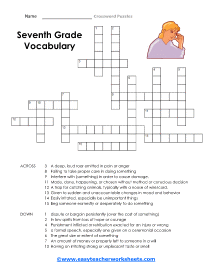 7th Grade Crossword