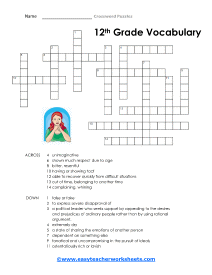 12th Grade Crossword