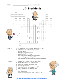 U.S. Presidents Crossword