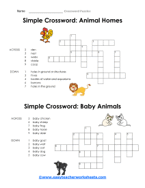 Animals Crossword