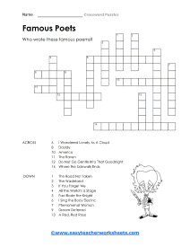 Poets Crossword