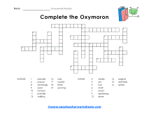 Oxymoron Crossword