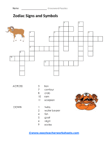 Zodiac Signs Crossword