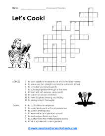 Let's Cook! Crossword