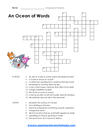 Ocean Crossword