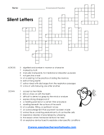 Silent Letters Crossword