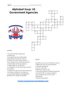 Government Agencies Crossword
