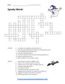 Spooky Crossword