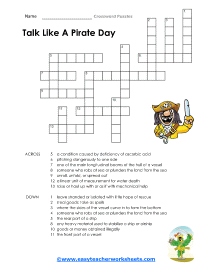 Pirate Crossword