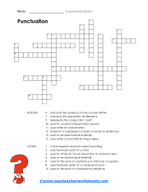 Punctuation Crossword