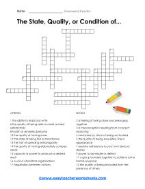 State Study Of Crossword