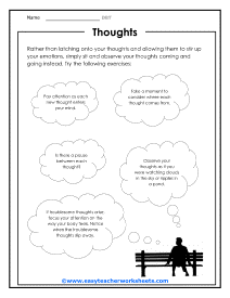 Charting Thoughts Worksheet