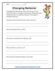 Changing Behavior Worksheet