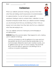 Validation Worksheet