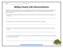 Writing Clearly Worksheet
