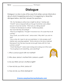 Dialogue Worksheet