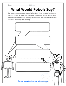 What Would Robots Say Worksheet