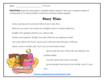 Story Time Worksheet