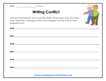Writing Conflict Worksheet