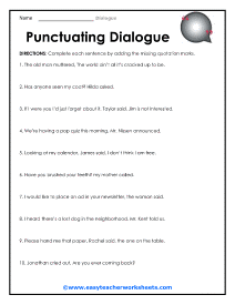 Art of Punctuating Worksheet