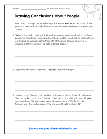 Conclusions about People Worksheet