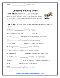 Choosing Words Worksheet
