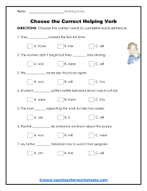 Choose the Word Worksheet