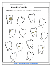 Healthy Teeth Worksheet