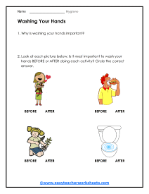 Washing Your Hands Worksheet