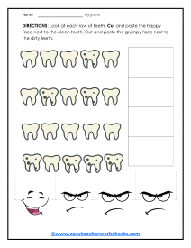 Teeth Worksheet