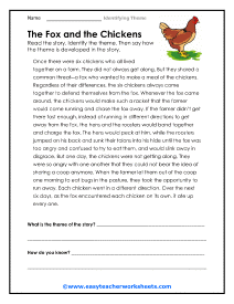 Fox and the Chickens Worksheet