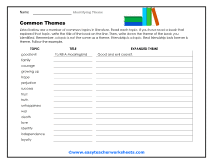 Have in Common Worksheet