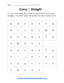 Curvy or Straight Worksheet