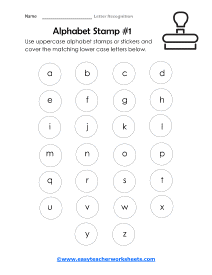 Alphabet Stamp Worksheet