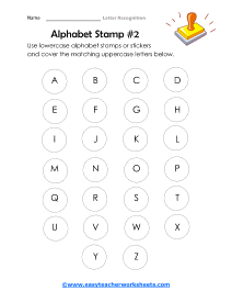 Upper Case Stamps Worksheet