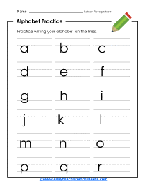 Alphabet Practice Worksheet
