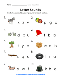 Letter Sounds Worksheet