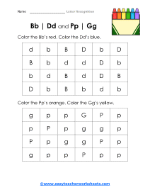 B, D, P, and G Worksheet