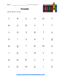 Vowel Worksheet