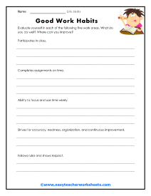 Life Skills Worksheets