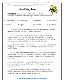 Mood and Tone Worksheets