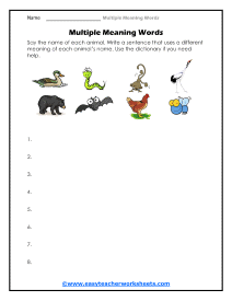 You Animal Worksheet