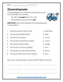 The Car Worksheet