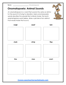 Animal Sounds Worksheet