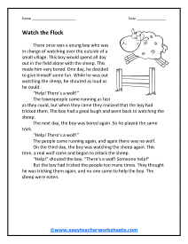 Watch the Flock Worksheet