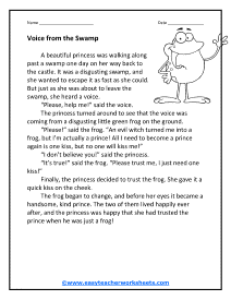 Voice from the Swamp Worksheet